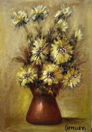 Quadro di  Cappelletti  Vado si fiori  - olio faesite 